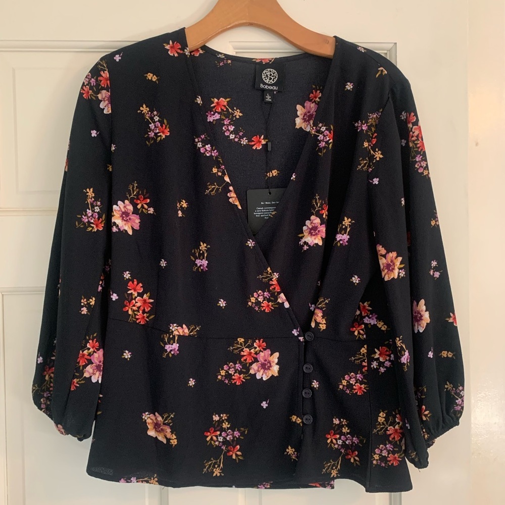 Bobeau floral blouse